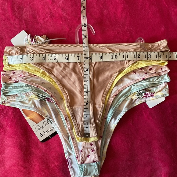 Rene Rofe Set of 5 Thongs Size L Scrunchie Set NWT - Picture 15 of 15